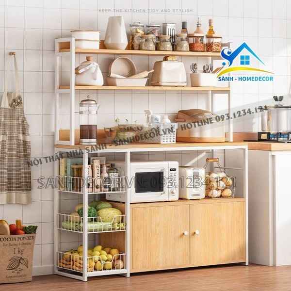  Kệ Bếp Đựng Lò Vi Sóng Nhiều Tầng Đa Năng - Kb77 