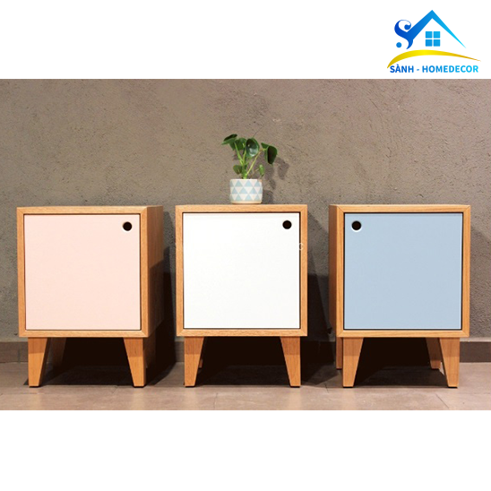  Tủ Trang Trí Chân Gỗ, Tab Đầu Giường Đa Năng - T01 