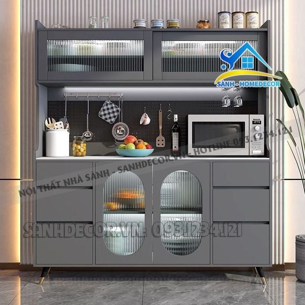  Tủ Bếp Gỗ Cao Để Đồ Nhà Bếp Đa Năng - Stb183 