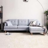 Sofa chữ L 2 cúc Màu xám tinh tế - SF19 (200-140)