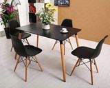 BỘ BÀN ĂN EAMES 4 GHẾ MÀU ĐEN - BA06