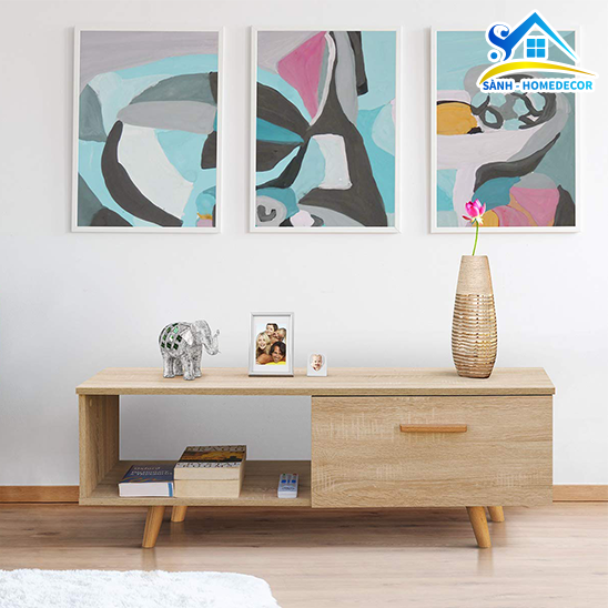  Bàn Trà Chân Gỗ Tự Nhiên - Bt07 