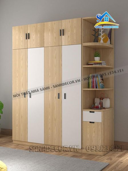  Tủ Quần Áo 4 Cánh Kiểu Dáng Hiện Đại - Tqa54 