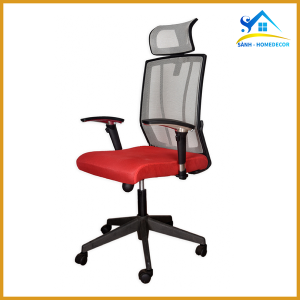  Ghế Trưởng Phòng Lưng Cao Sgtp05 - Nệm Đỏ Lưng Xám 