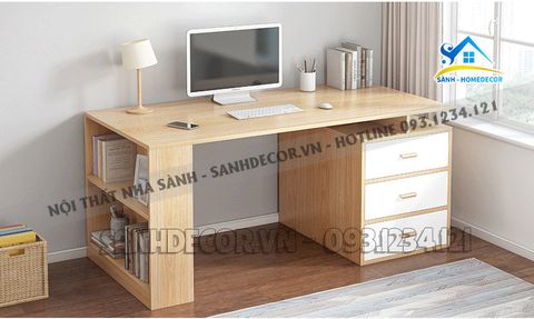 Bàn làm việc liền kệ sách - SBH12