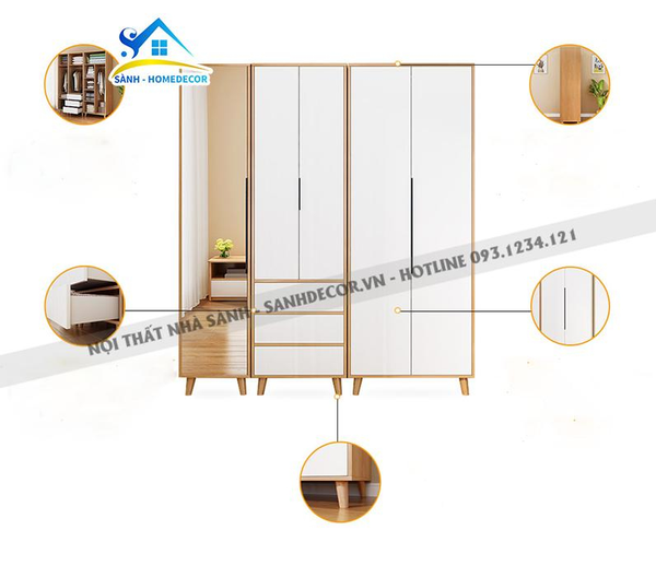  Tủ Quần Áo Hiện Đại - Tqa39 