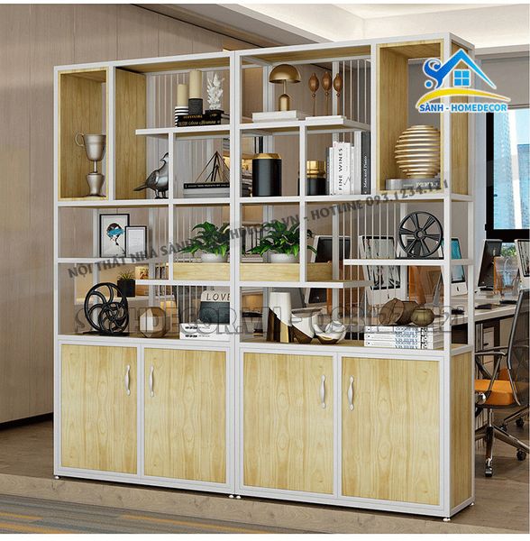  Bộ Kệ Trang Trí Kèm Tủ Hiện Đại - Skvp009 