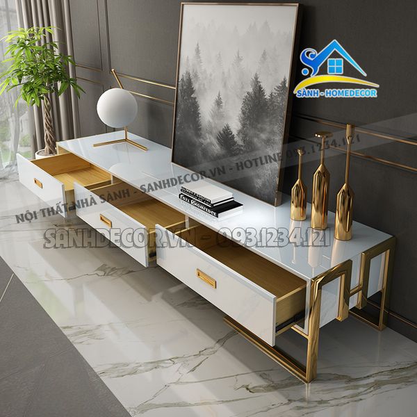  Kệ Tivi Phòng Khách Chân Inox Hiện Đại - Sktv43 