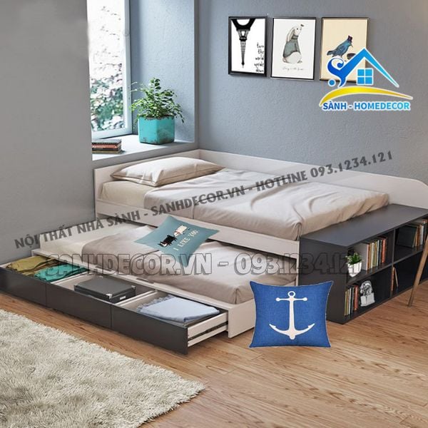  Giường Ngủ Cho Bé Mẫu Nhỏ Gọn - Gnte12 