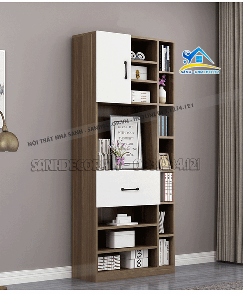  Tủ Sách Kết Hợp Trang Trí Thiết Kế Độc Đáo - Ts24 