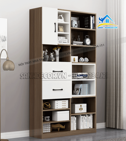  Tủ Sách Thiết Kế Nhiều Ngăn Lưu Trữ Tiện Lợi - Ts23 