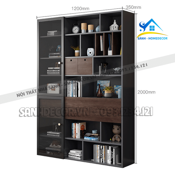  Tủ Trang Trí Cánh Kính Bắc Âu Sang Trọng - Ttt13 