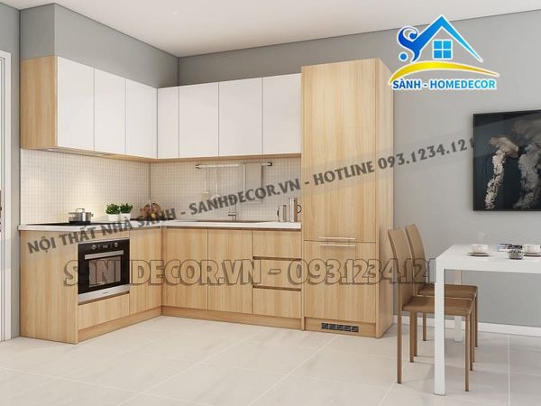  Tủ Bếp Căn Hộ Thiết Kế Chữ L - Tb17 