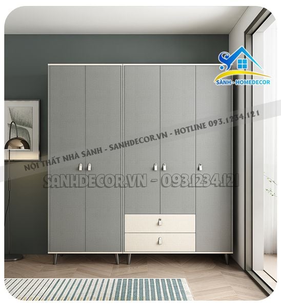  Tủ Quần Áo Gỗ Cao Cấp Tùy Chọn Kích Thước - Tqa125 