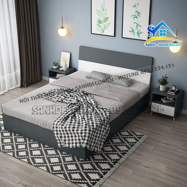  Giường Ngủ Gỗ Thiết Kế Đơn Giản - Sg54 