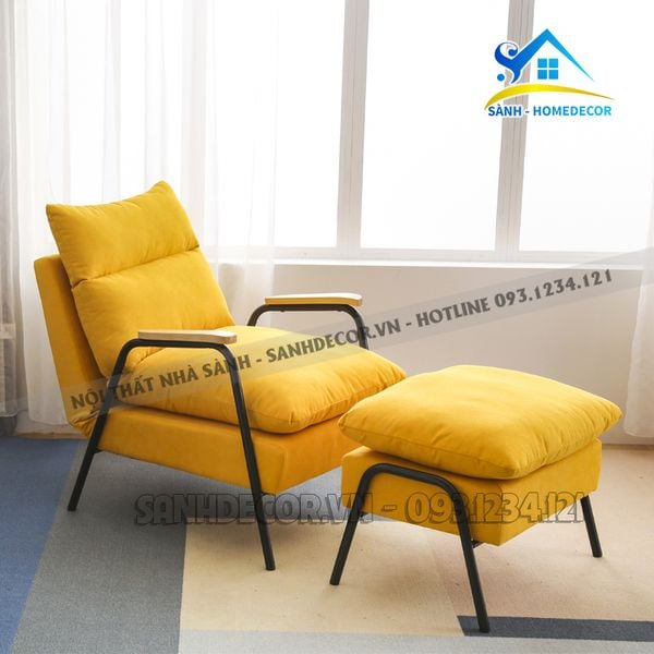  Ghế Thư Giãn Kèm Đôn Chân Sắt Tiện Nghi - Sgtg06 