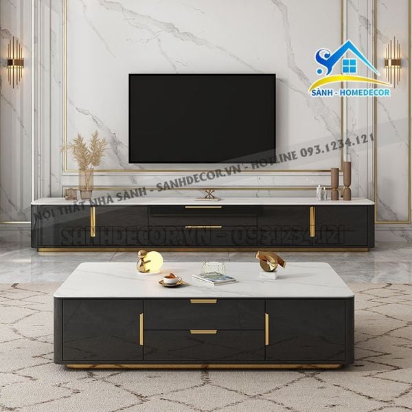  Set Kệ Tivi Và Bàn Trà Cao Cấp - Setpk67 