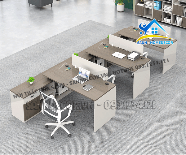  Cụm Bàn Làm Việc 4 Chỗ Hiện Đại - Bvp40 