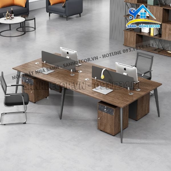 Cụm Bàn Văn Phòng 4 Chỗ Hiện Đại - Bvp62 