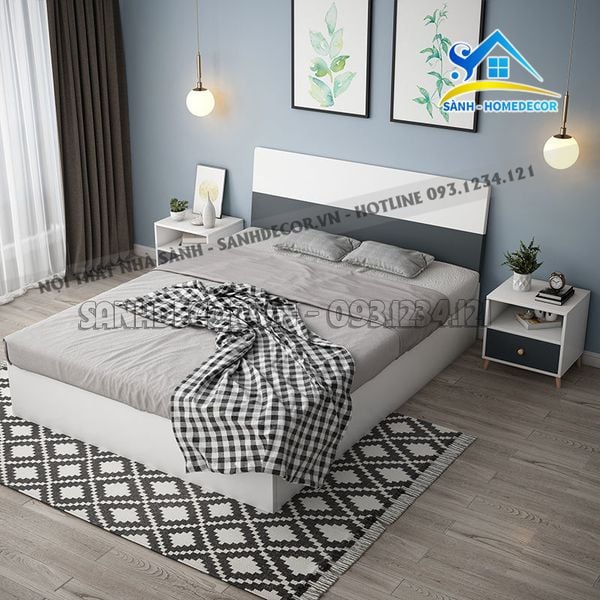  Giường Ngủ Gỗ Thiết Kế Đơn Giản - Sg54 