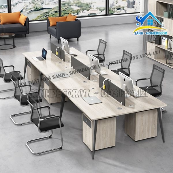  Cụm Bàn Văn Phòng 6 Chỗ Cao Cấp - Bvp63 
