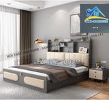 Giường ngủ bọc nệm có kệ đầu giường đa năng - SG102