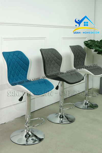  Ghế Bar Bọc Nệm Simili Chân Tròn - Gqb06 