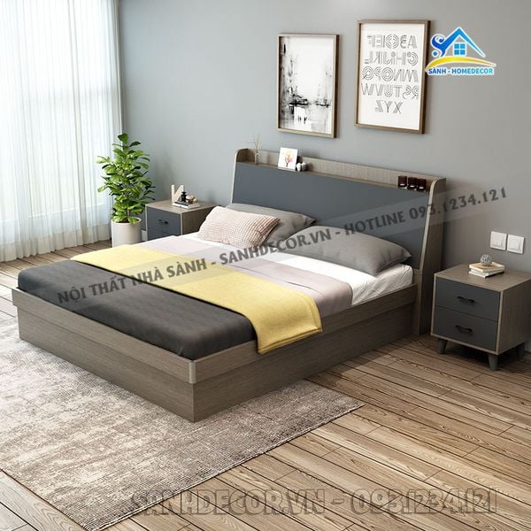  Giường ngủ gỗ Bắc Âu thiết kế đa năng - SG38 