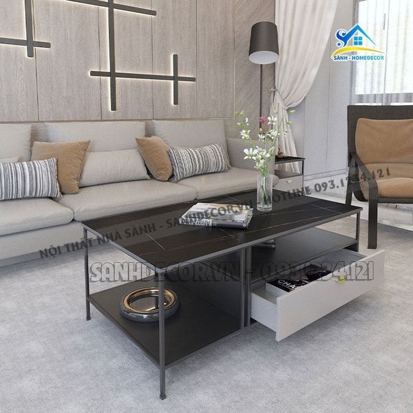  Bàn Trà Chữ Nhật Mặt Đá - Bt39 