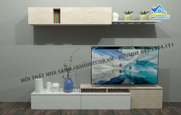  Bộ Kệ Tivi Treo Tường Thiết Kế Đơn Giản - Sktv28 