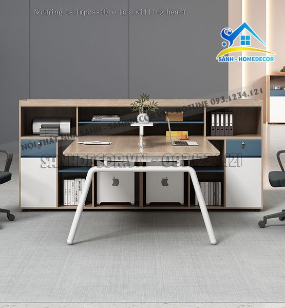  Cụm Bàn Văn Phòng 2 Chỗ Liền Tủ Hồ Sơ Đa Năng - Bvp61 