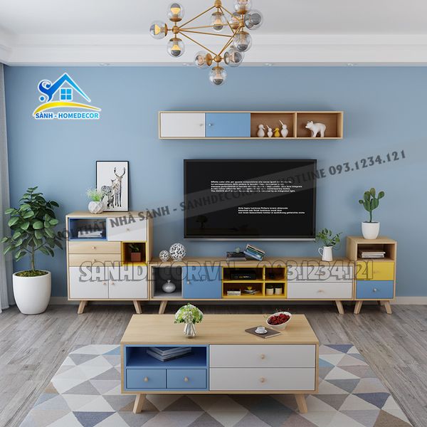  Set Phòng Khách Tone Màu Hiện Đại - Setpk38 