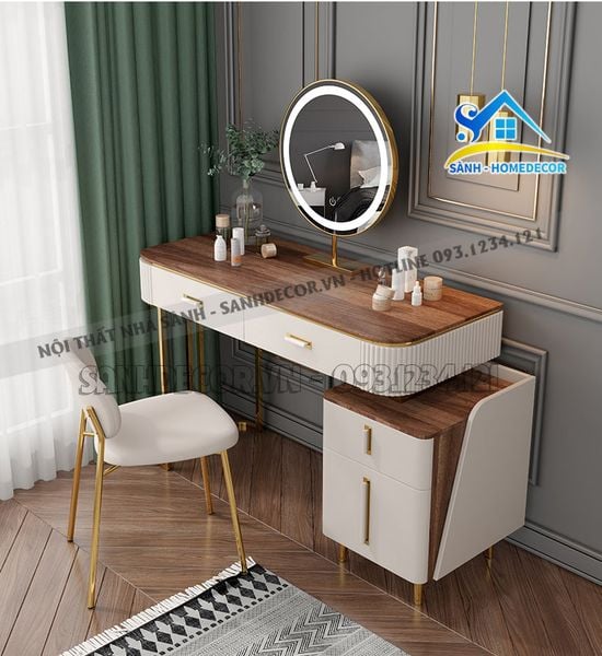  Bàn Trang Điểm Gỗ Cn Phủ Sơn 2K Cao Cấp - Bp64 