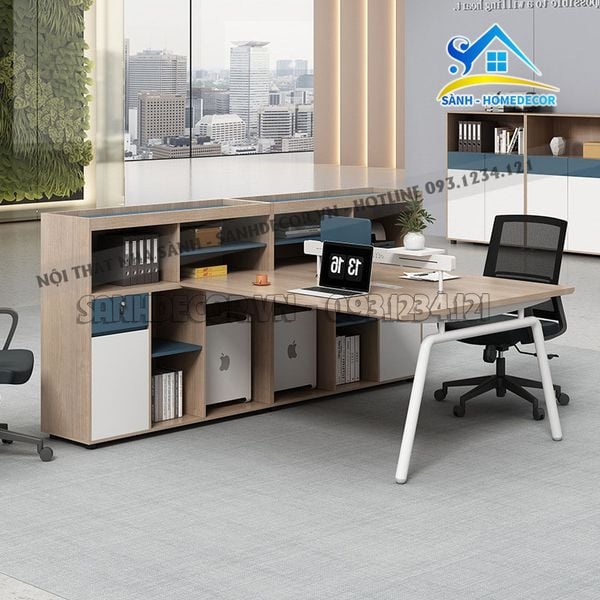 Cụm Bàn Văn Phòng 2 Chỗ Liền Tủ Hồ Sơ Đa Năng - Bvp61 