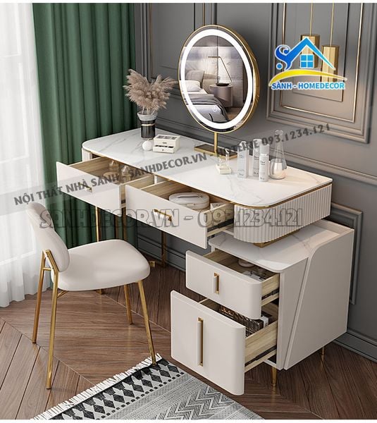  Bàn Trang Điểm Gỗ Cn Phủ Sơn 2K Cao Cấp - Bp64 