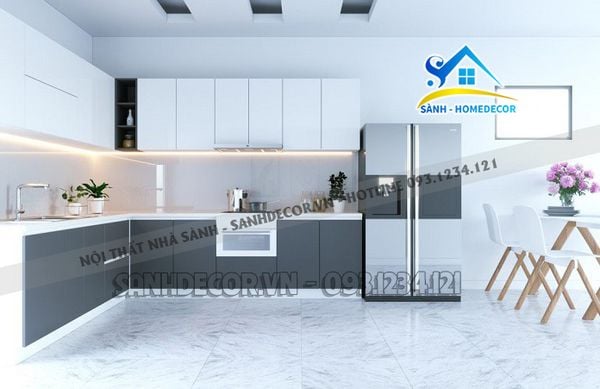  Tủ Bếp Chữ L Hiện Đại - Tb21 