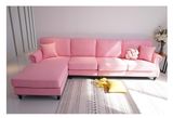 Sofa góc L tân cổ điển màu Pink ngọt ngào - SF16