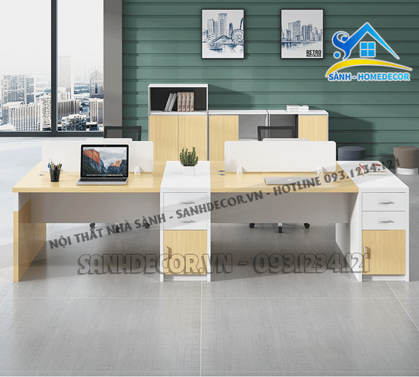  Cụm Bàn Văn Phòng 4 Chỗ - Bvp46 