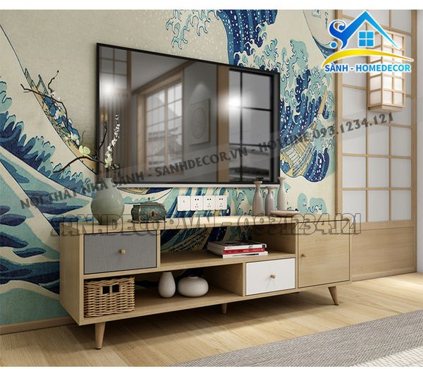  Kệ Tivi Gỗ Phủ Melamine Cao Cấp - Sktv37 
