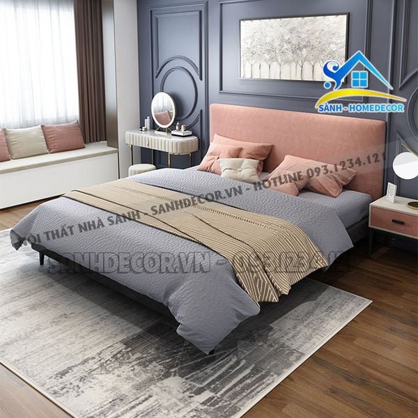  Giường Ngủ Bọc Nệm Đầu Giường Cao Cấp - Sg119 