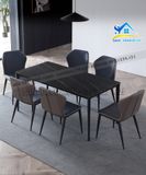 Bộ bàn ăn 6 ghế mặt đá hiện đại - BA105