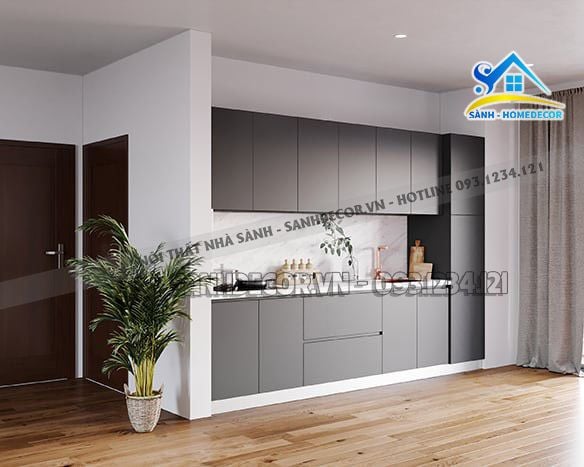  Tủ Bếp Đứng Chung Cư Hiện Đại - Tb22 