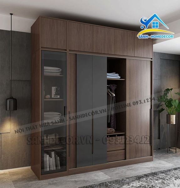  Tủ Quần Áo Cánh Kính Sang Trọng - Taqck06 
