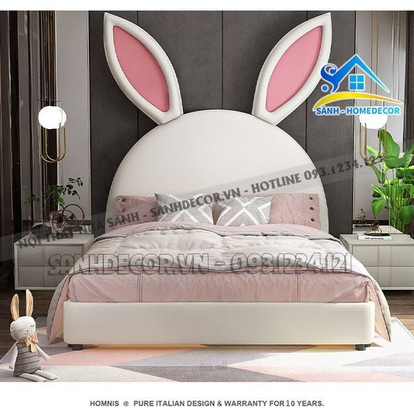  Giường Ngủ Cho Bé Gái Tai Thỏ Đẹp - Gnte07 