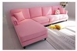 Sofa góc L tân cổ điển màu Pink ngọt ngào - SF16