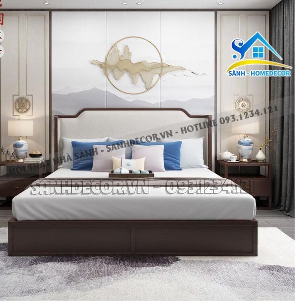  Giường ngủ gỗ bọc nệm cao cấp - SG105 