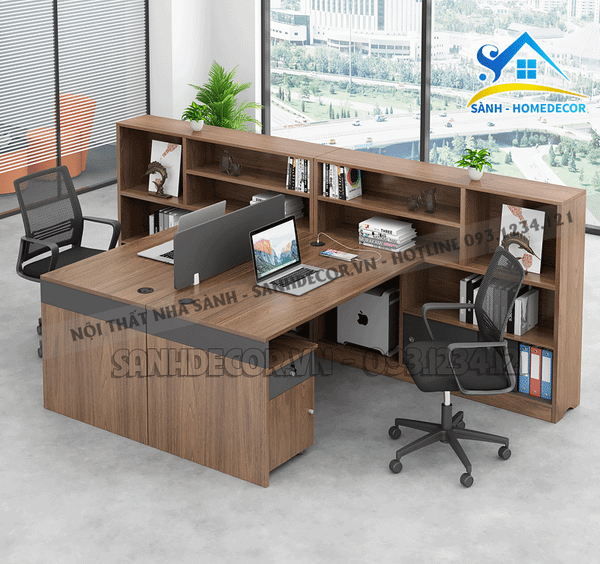  Cụm Bàn Văn Phòng 2 Chỗ Kiểu Chữ L - Bvp43 