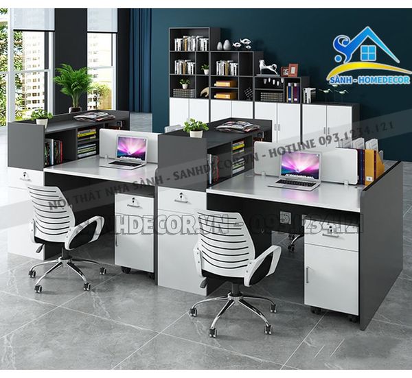  Bàn Cụm Văn Phòng Cao Cấp 4 Chỗ Ngồi - Bvp51 