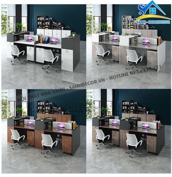  Bàn Cụm Văn Phòng Cao Cấp 4 Chỗ Ngồi - Bvp51 