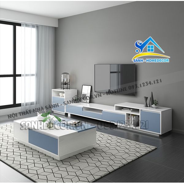  Set Kệ Tivi Và Bàn Trà Cao Cấp - Setpk47 
